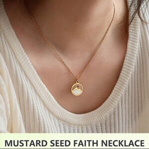 Mustard Seed Mountain Scene Necklace